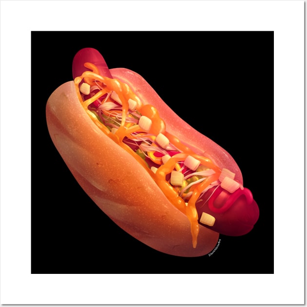 Fancy Hotdog! Wall Art by SilentNoiseArt